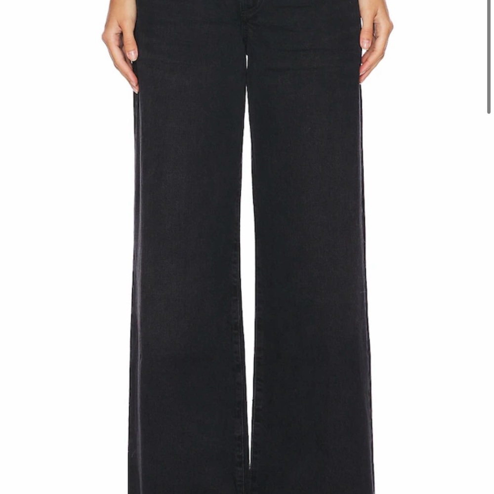 Clara Low Rise Baggy Flare Jeans in Mascara